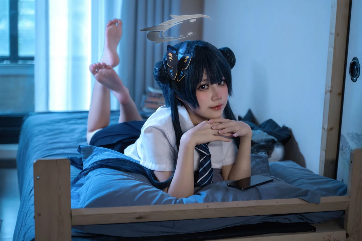 清水凪 - No.001 蔚蓝档案·龙华妃咲 JK [52P-526MB] tg@simisebaisi 【丝足阁】040.webp
